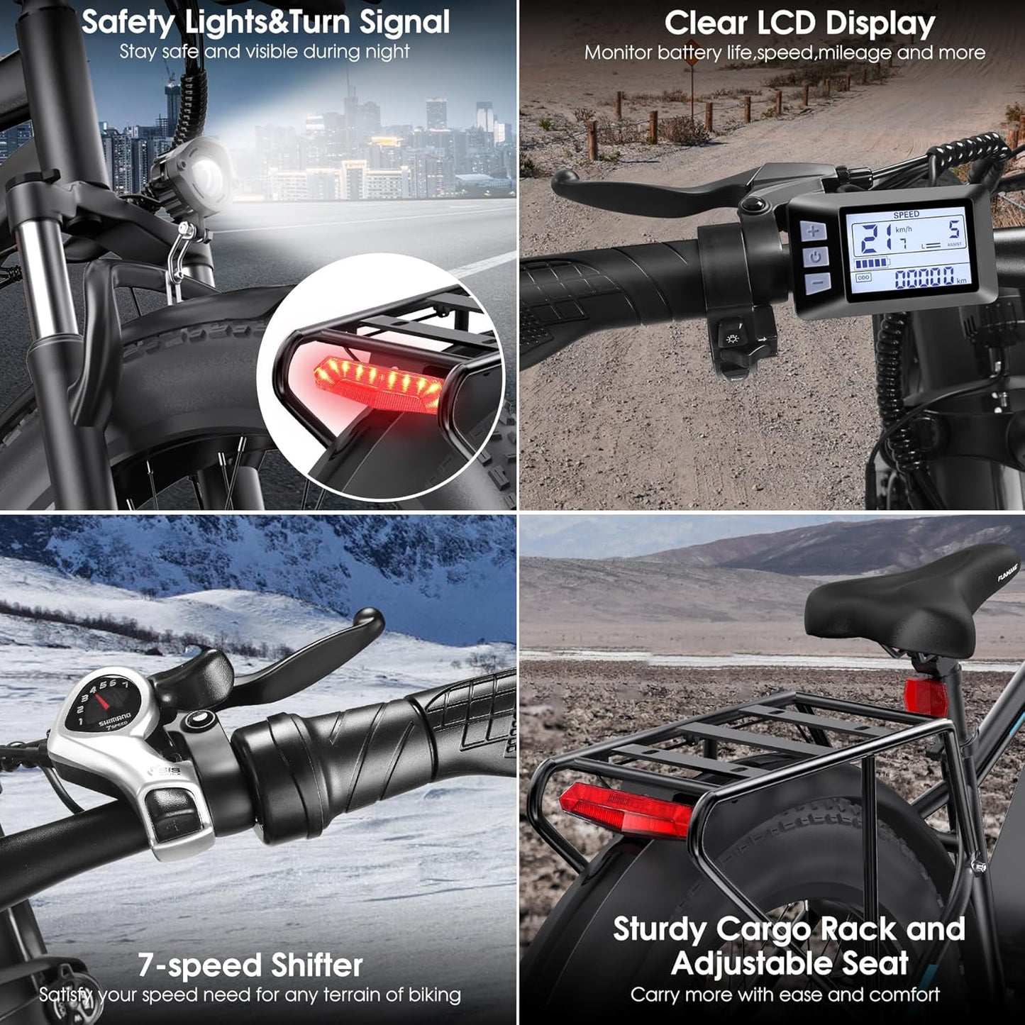 Funhang 26" Fat Tire Adult Electric Bicycle