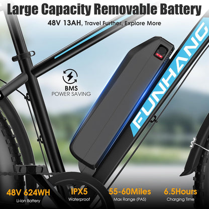 Funhang 26" Fat Tire Adult Electric Bicycle