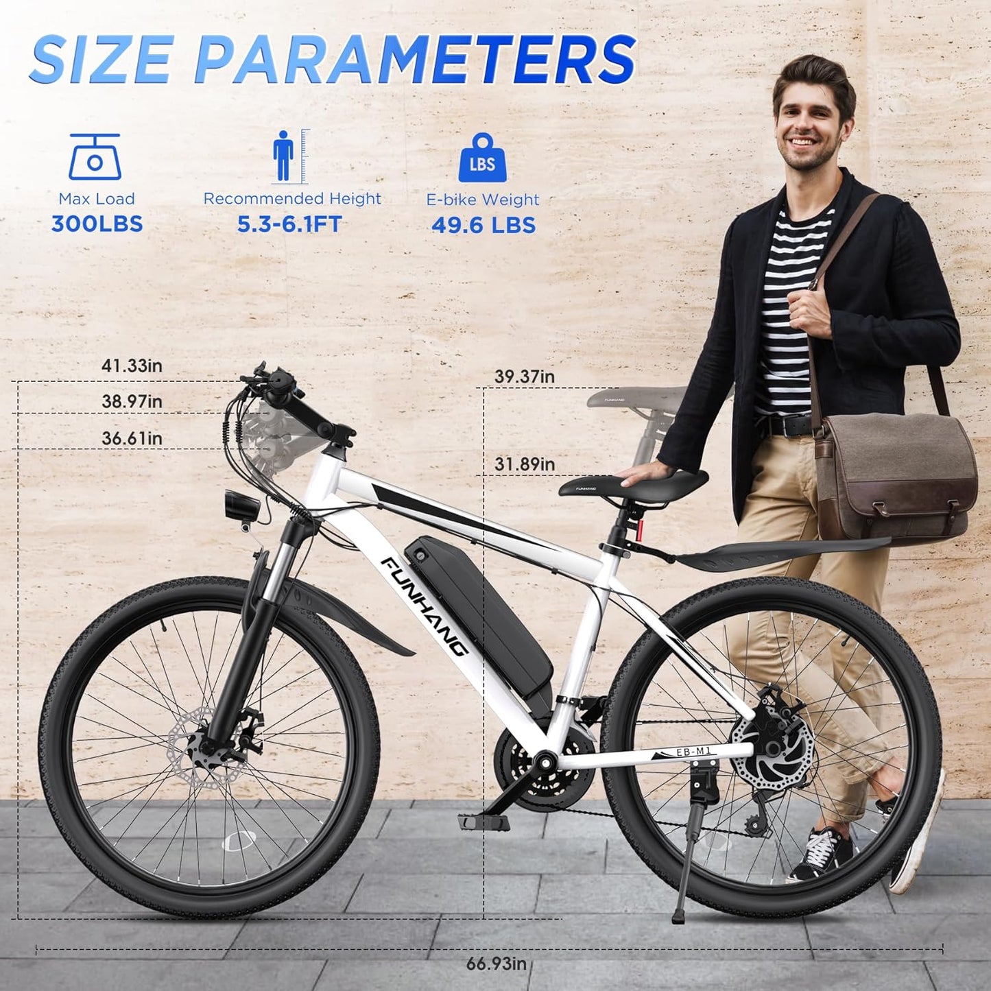 Funhang 26'' Electric Mountain Bike