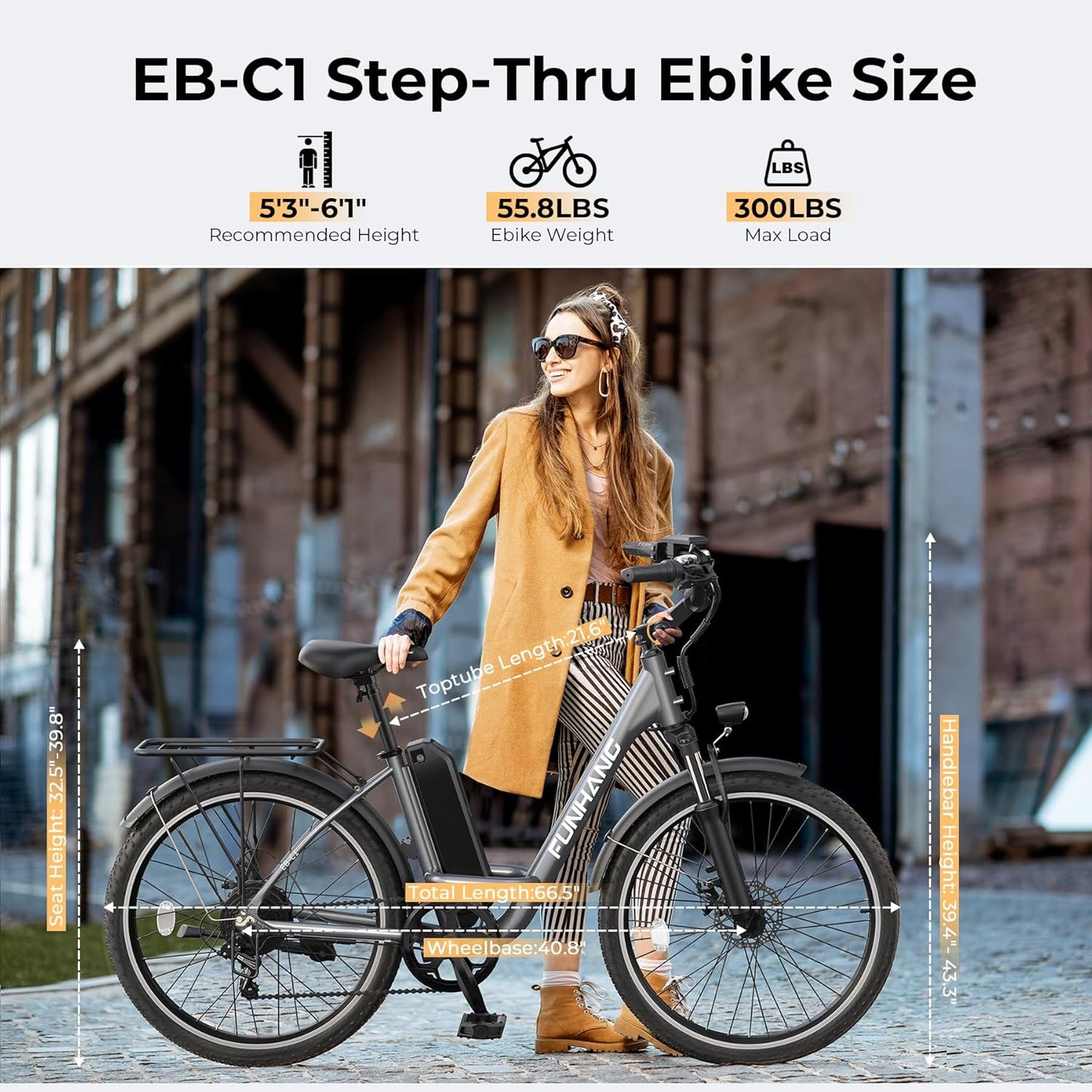 Funhang 26" City Cruiser Ebikes