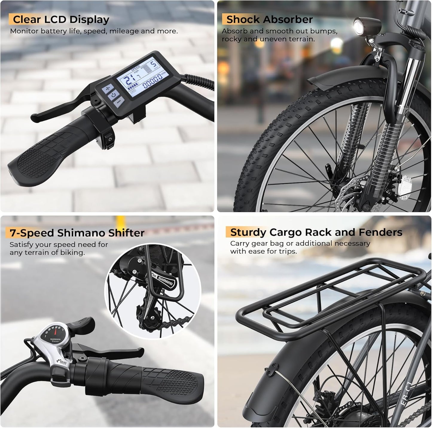 Funhang 26" City Cruiser Ebikes